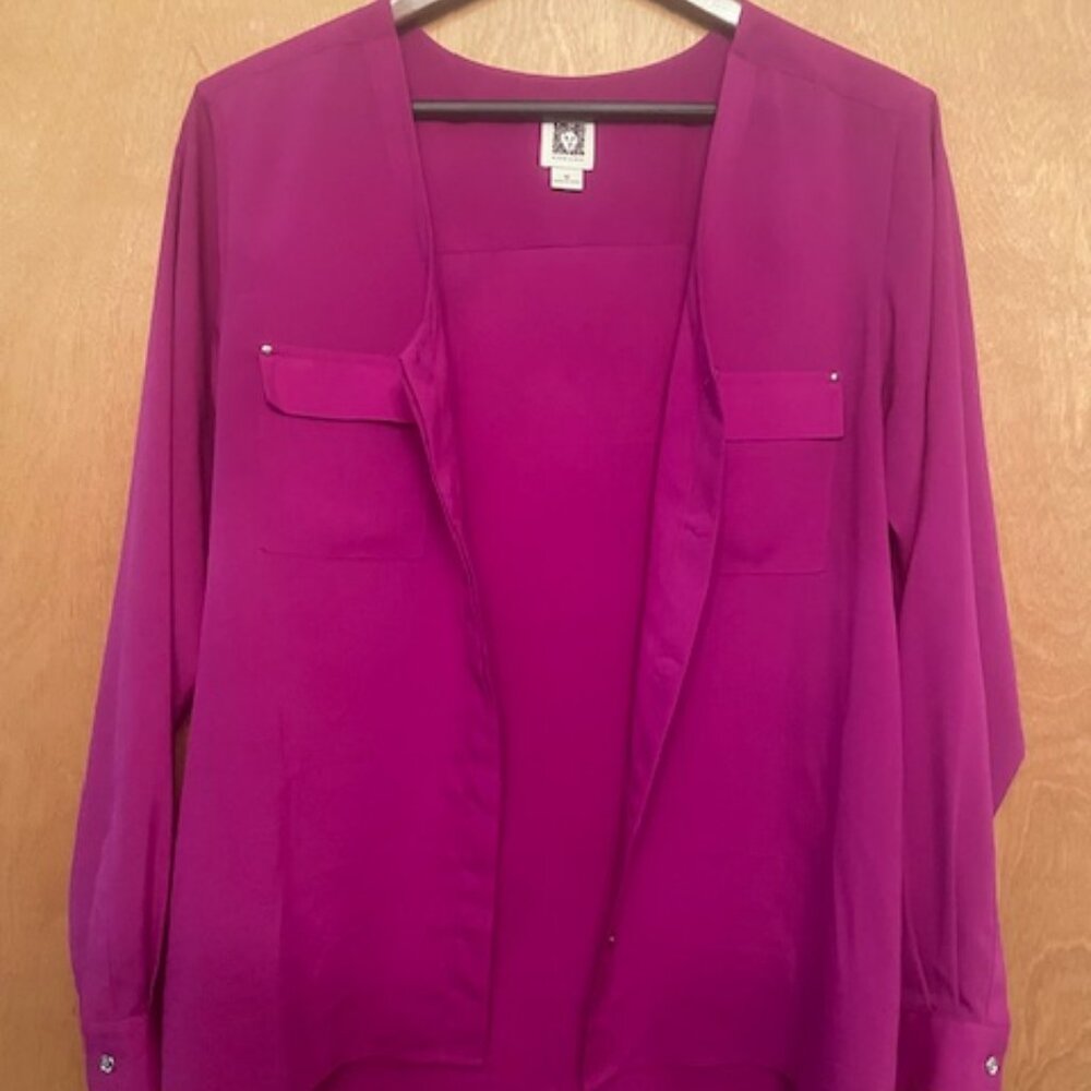 Ann Klein fuchsia top
